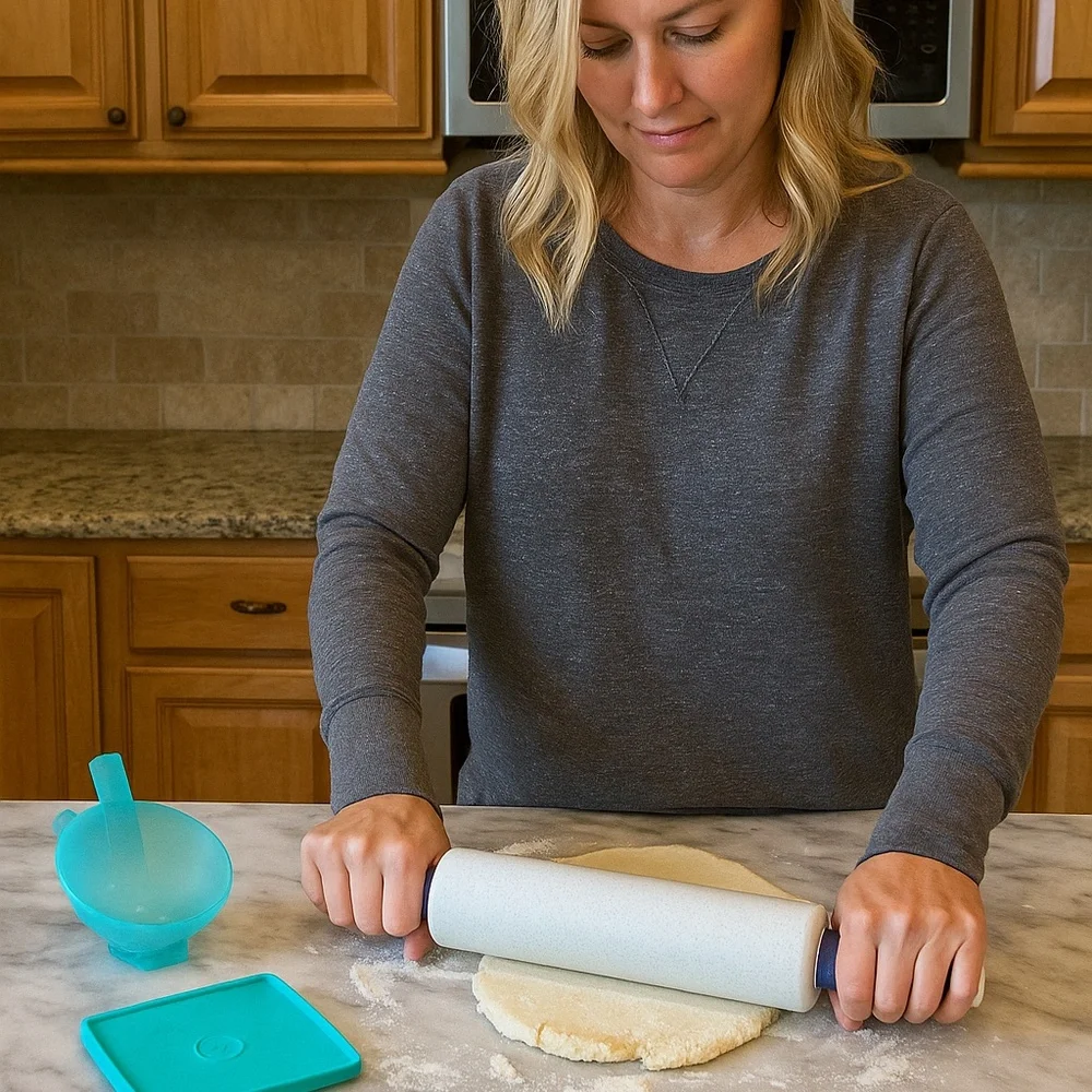 Tupperware Set of 3 Rolling Pin Sandwich Keeper Half Round Container